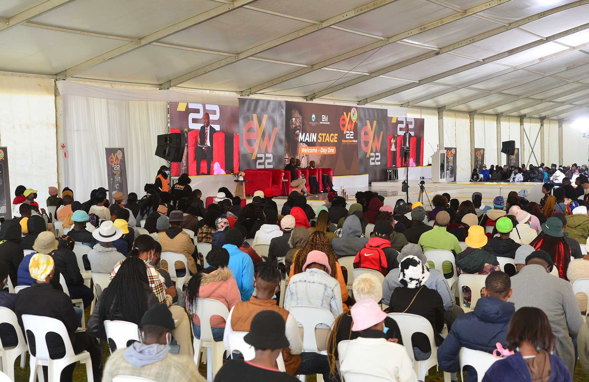 Young South African journalists and media broadcast team